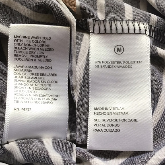 NWOT, Striped Bodycon Midi Dress - Picture 8 of 8